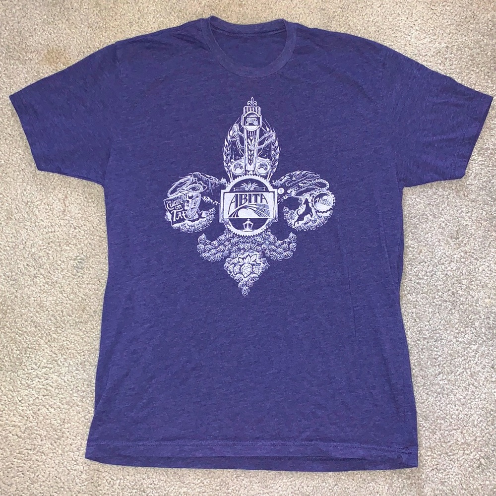 Abita Brewing Purple Fleur De Lis T-Shirt - Size M